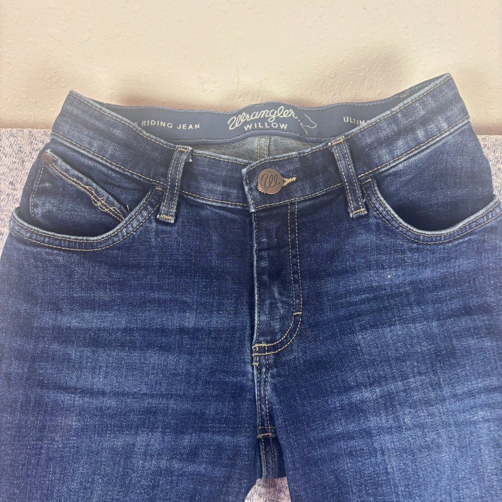 Wrangler Willow Riding Jeans Womens 28x36 Blue Excellent Bootcut Denim  no label